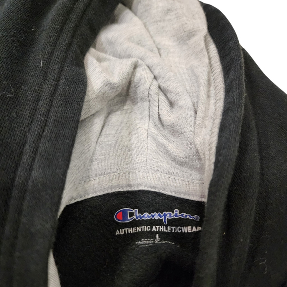 Champion Boys Black Pullover Hoodie Youth Large Script Logo Sweatshirt - Picture 5 of 5